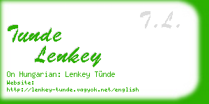 tunde lenkey business card